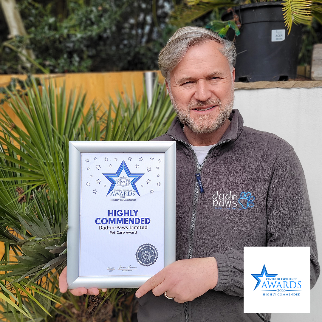 DadinPaws's tweet photo. Back in December we announced that we were a Finalist, we can now confirm we have been Presented with the Highly Commended Pet Award for our services and knowledge within Pet Care Services. Congratulations to our team and thank you to the Centre of Excellence for your recognition https://t.co/DY1javkXDA
