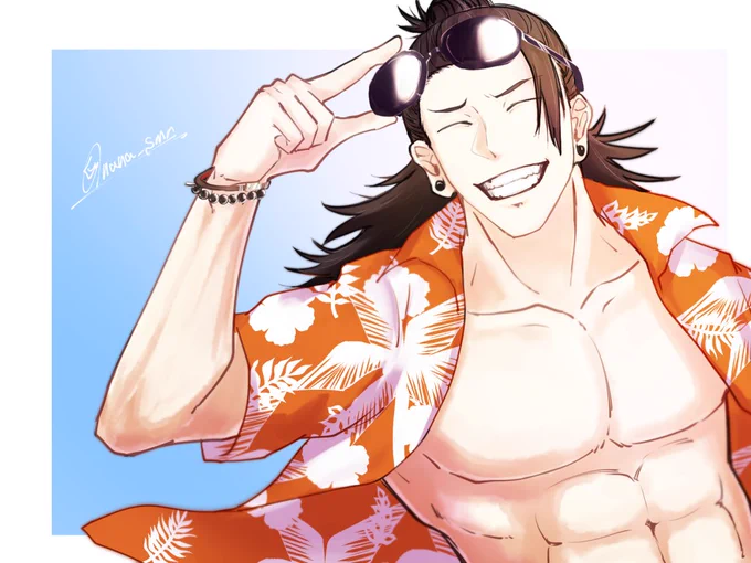 笑ってしまったので描いたよ ハワイアンシャツの夏 