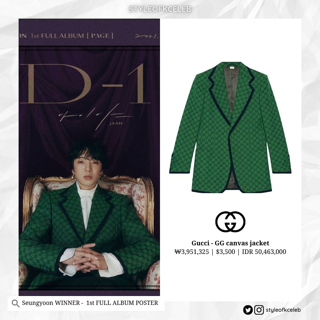 styleofkceleb's tweet photo. Seungyoon WINNER - 1st FULL ALBUM POSTER

Gucci - GG canvas single-breasted jacket

🏷https://t.co/WdgoHE8cvX (https://t.co/KmWVsQGGlE)

#WINNER #위너 #Seungyoon #승윤 
#Styleof_WINNER #Styleof_SeungyoonWINNER https://t.co/aEKyvO97gr