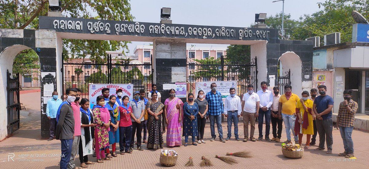 DeepakK52757441's tweet photo. "Our Country is our Identity; so, Keep Identity Clean"
Today, the NSS unit of Maharaja SriRam Chandra Bhanj Deo University in Baripada organized SWACHHTA HI SEVA at four colleges (MCAM, MPC College, Law College, SMMM).
#nssindia
#nssodisha
#nssstate
#NSS
#NSS2021 https://t.co/KJ38bIDZJh