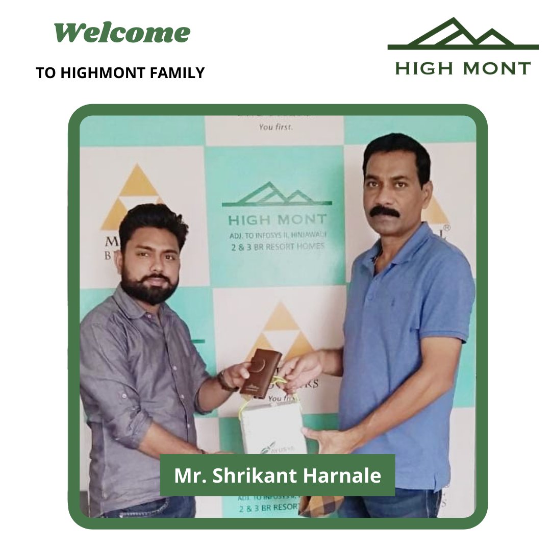 highmont101's tweet photo. Congratulations Mr. Shrikant Harnale. Welcome to Highmont family. https://t.co/QXD9UpNY4O