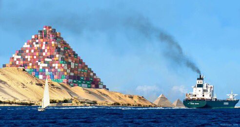 EarthPyramid's tweet photo. The comparison is uncanny!! #SuezCrisis #EarthPyramid #pyramids #Egypt #Construction https://t.co/vMpvjHHfcm