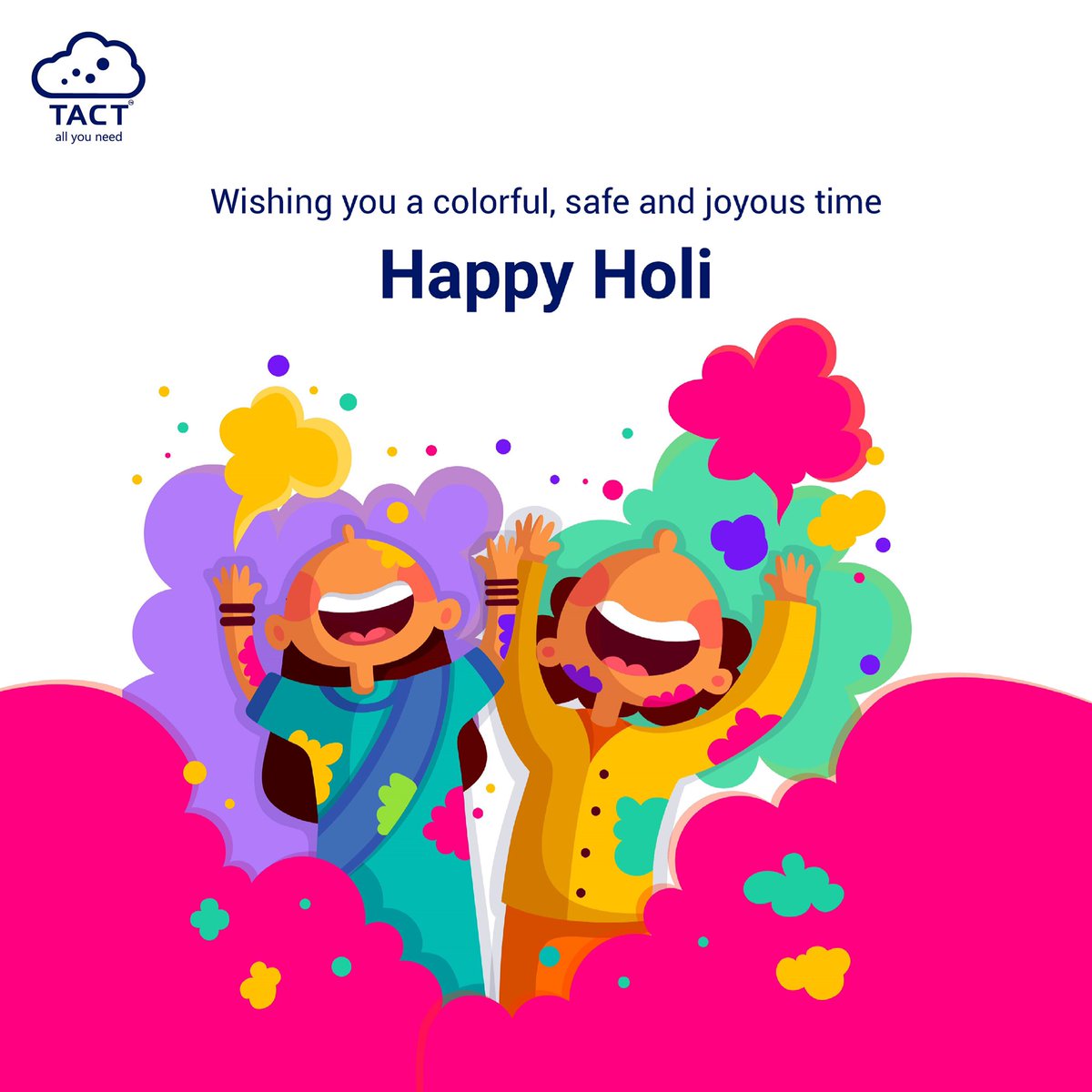 TACTlive's tweet photo. May your #Holi be filled with colours of Joy , love and happiness! Wishing you a splendid Holi🥳 #Holi2021 #holifestival #colorsofjoy #HappyHoli2021 #HolikaDahan2021 https://t.co/vm1pcpDejn
