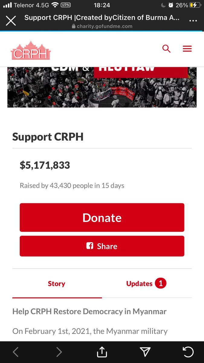 💜 Dear #ARMY fam , ..

#whatshappeninginmyanmar 
#milkteaalliance 

You can donate and support CRPH and Myanmar ARMYs from the following link charity.gofundme.com/o/en/campaign/…