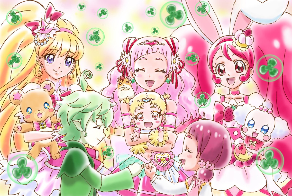 朝日奈みらい 「今日は三つ葉の日☘️
4月28日は四葉の日?
2枚目の画像は…葉っぱたくさん? 」|香川久 Hisashi Kagawaのイラスト