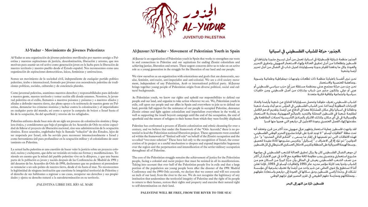 🔻Al-Yudur الجذور | Juventud palestina tweet media