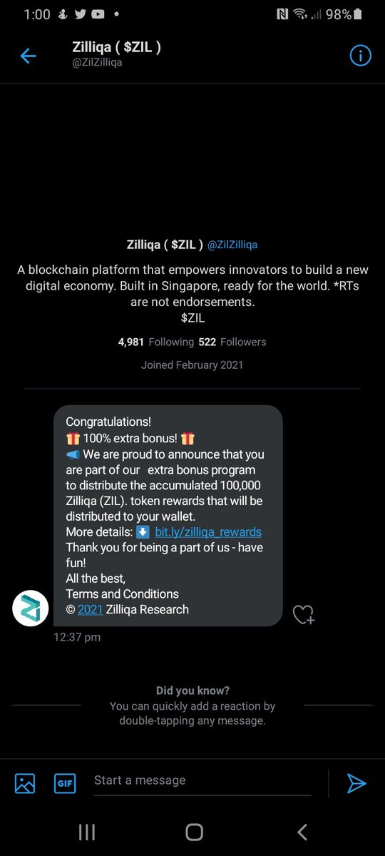SteThompson8's tweet photo. ⛔ Caution ⛔ if you click this link they ask for your private keys!!!!
#ZilliqaCommunity
#Zilfam #ZIL #Zilliqa #ZilSwap #zilcryptomerch https://t.co/iiteuU0vzA