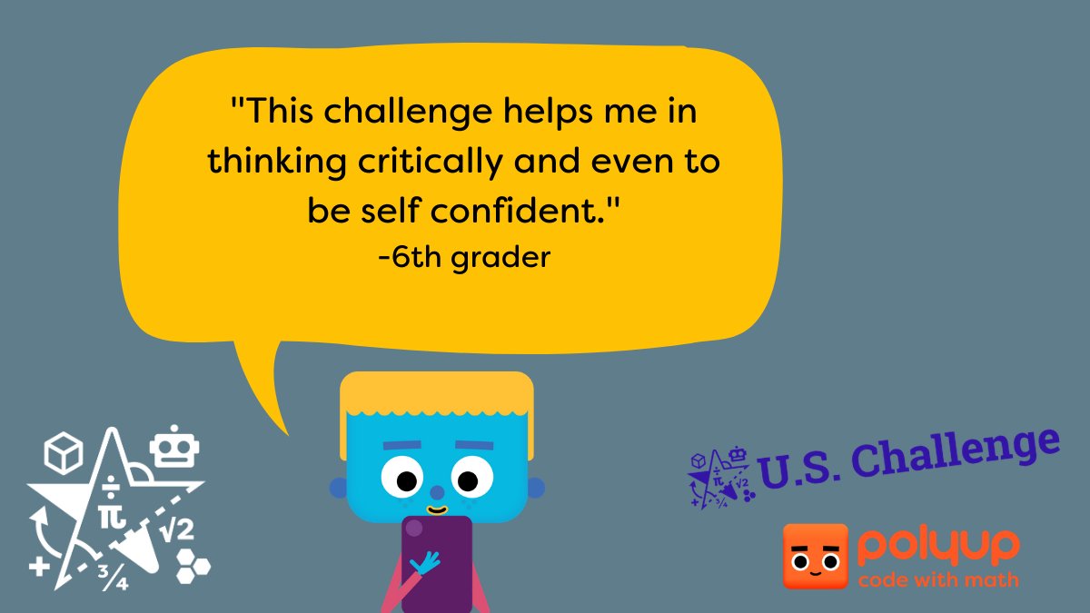 letsmod_ai's tweet image. What do your students say about #polymachines & the #USChallenge?! We love to #codewithmath! Registration open until 3/29
K12 > get scholarship code here: joinpoly.link/us-spring thx to @cta4all!
#mathchat #STEMchat #criticalthinking #girlswhocode #edchat #openupmath