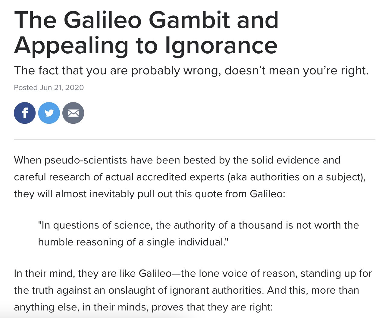 Gerald Kutney A Friend Of Climatebrawl Foolish Climate Deniers Evoke Galileo S Gambit T Co C8iriwqzn9 Galileo Was Himself The Scientist Challenging The Science Deniers Who Were Wilfully Ignorant Obsessed