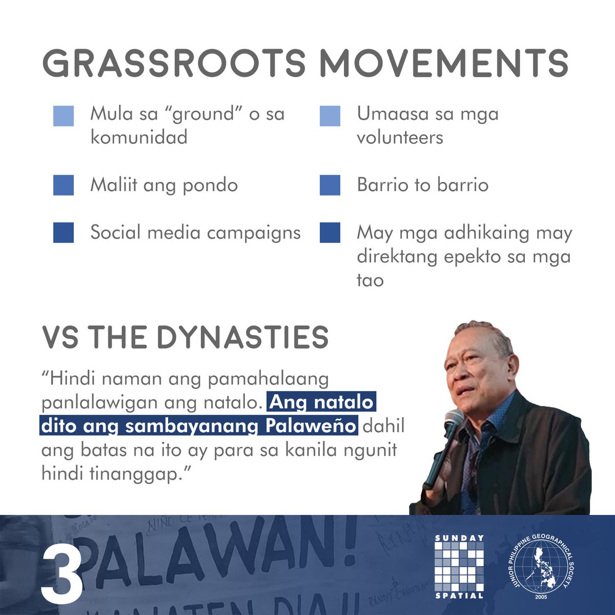 jpgs_upd's tweet photo. [SUNDAY SPATIAL: Role of Grassroots Movements in Halting Palawan Division] 

#SundaySpatial
#OnePalawan
#DiPatagAngMundo

Iniambag nina DC at DB

Facebook link: https://t.co/VTsjyAUjfH https://t.co/FK3hLE5z0x
