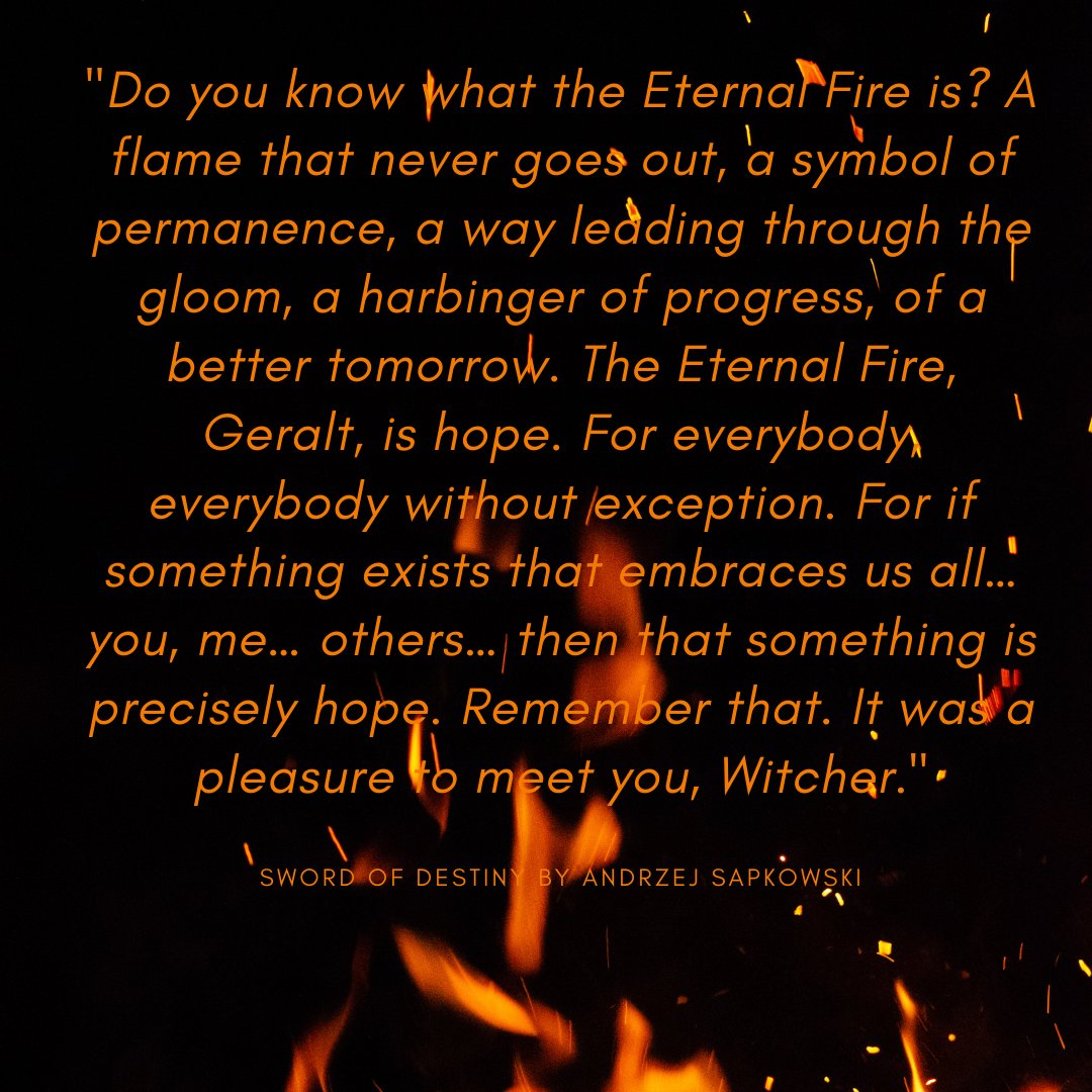 LeneRhiannon's tweet photo. #eternalfire #eternalflame #eternalfirecult #novigrad #thewitcher #swordofdestiny #bookquotes #andrzejsapkowski #nowreading #rereading #bookrecommendations #epicfantasy #bookblog #bookblogger #bookestuary #doppler #GeraltOfRivia https://t.co/IEBs7qon8C