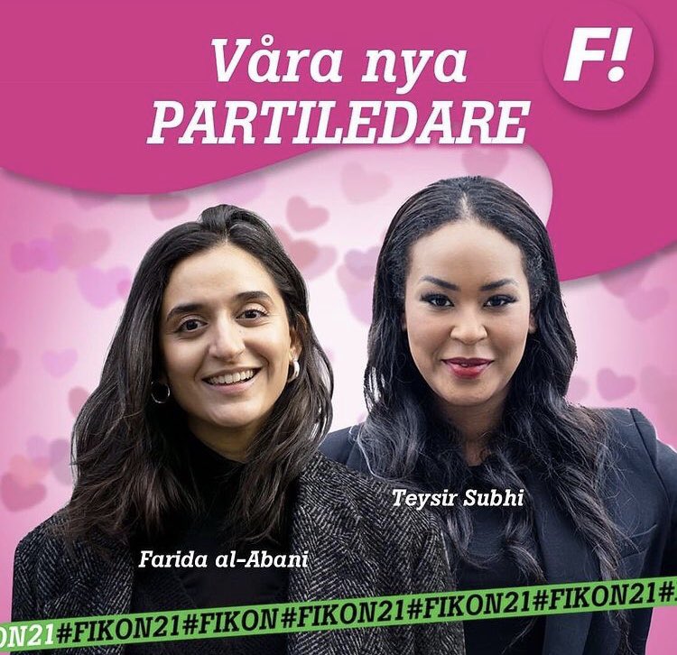 AAFarida's tweet image. Nu har jag fått förnyat förtroende att i två år till leda @Feministerna och numera med @TeysirSubhi ! Är ni redo?!