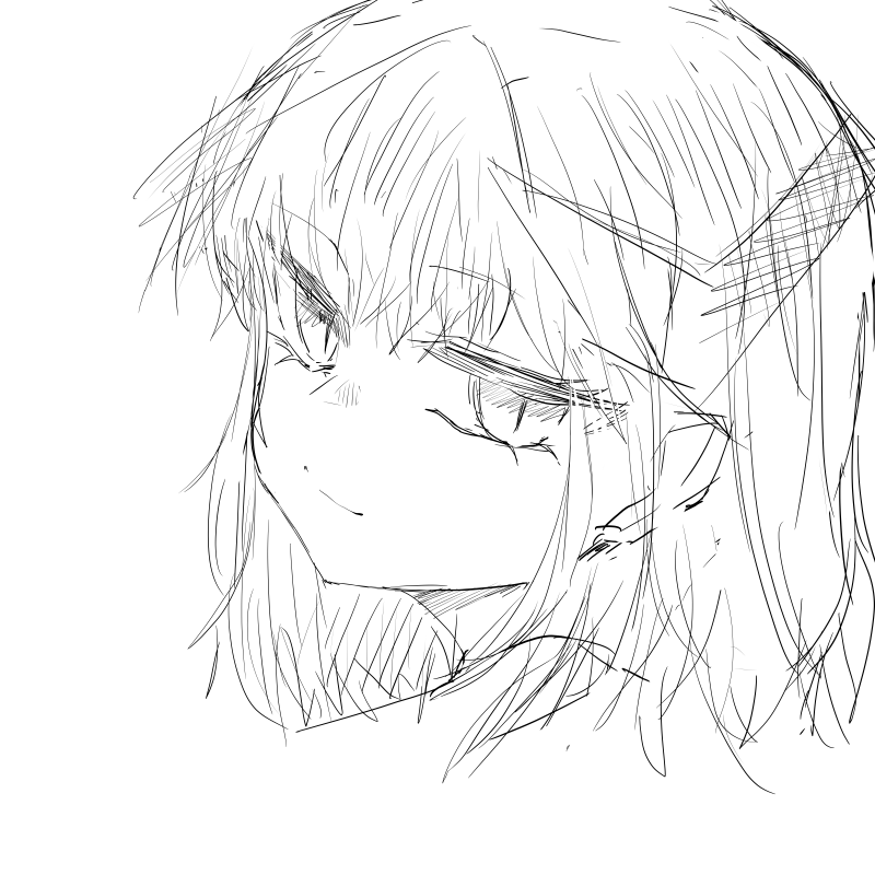 ちなみに普段はこんなかんじの子です(急いで描いたのでめっちゃ雑ですごめんなさい) 