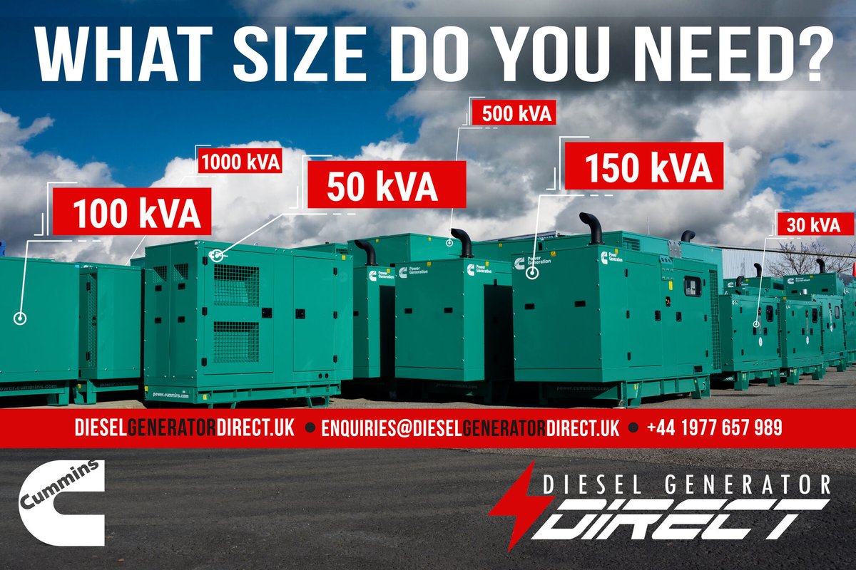 GenDirectUK's tweet photo. What size #Cummins #Dieselgenerator are you looking for?

With a huge range of Cummins #DieselGenerators in stock and ready to ship now #DieselGeneratorDirect is the place to source your next backup or prime #power solution, get in touch for more details.

#Generators #Gensets https://t.co/ojVIEOM1Ih