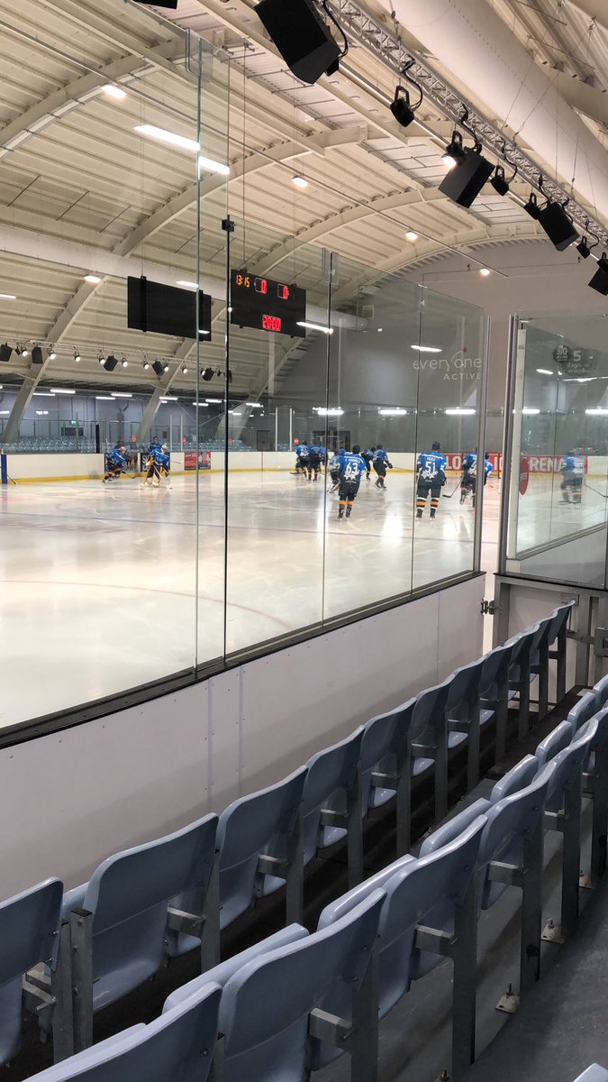 Raiders_IHC's tweet photo. Raiders are out for warm up 🏒🔶🔷 https://t.co/F09zXu2Nt4