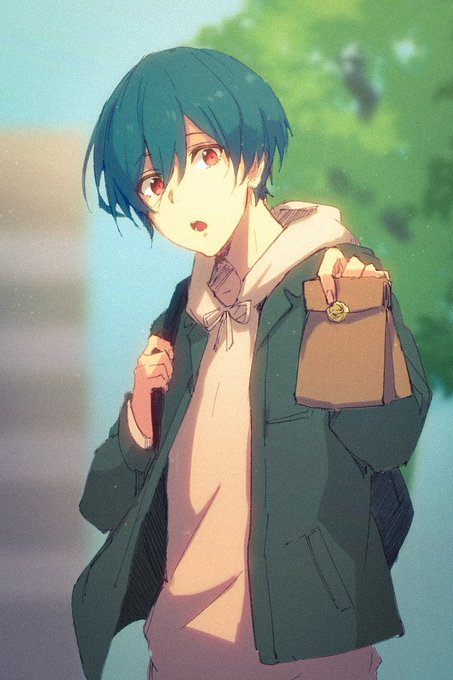たまたま会えたモブに遅いホワイトデー(義理)をあげる郁弥さん(?) 