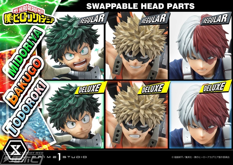 電撃ホビーウェブ 今週の話題 僕のヒーローアカデミア 緑谷出久 爆豪勝己 轟焦凍 の大迫力スタチューがプライム1スタジオの アルティメットプレミアムマスターライン に登場 T Co Ndsgvd4lkv Myheroacademia ヒロアカ スタチュー