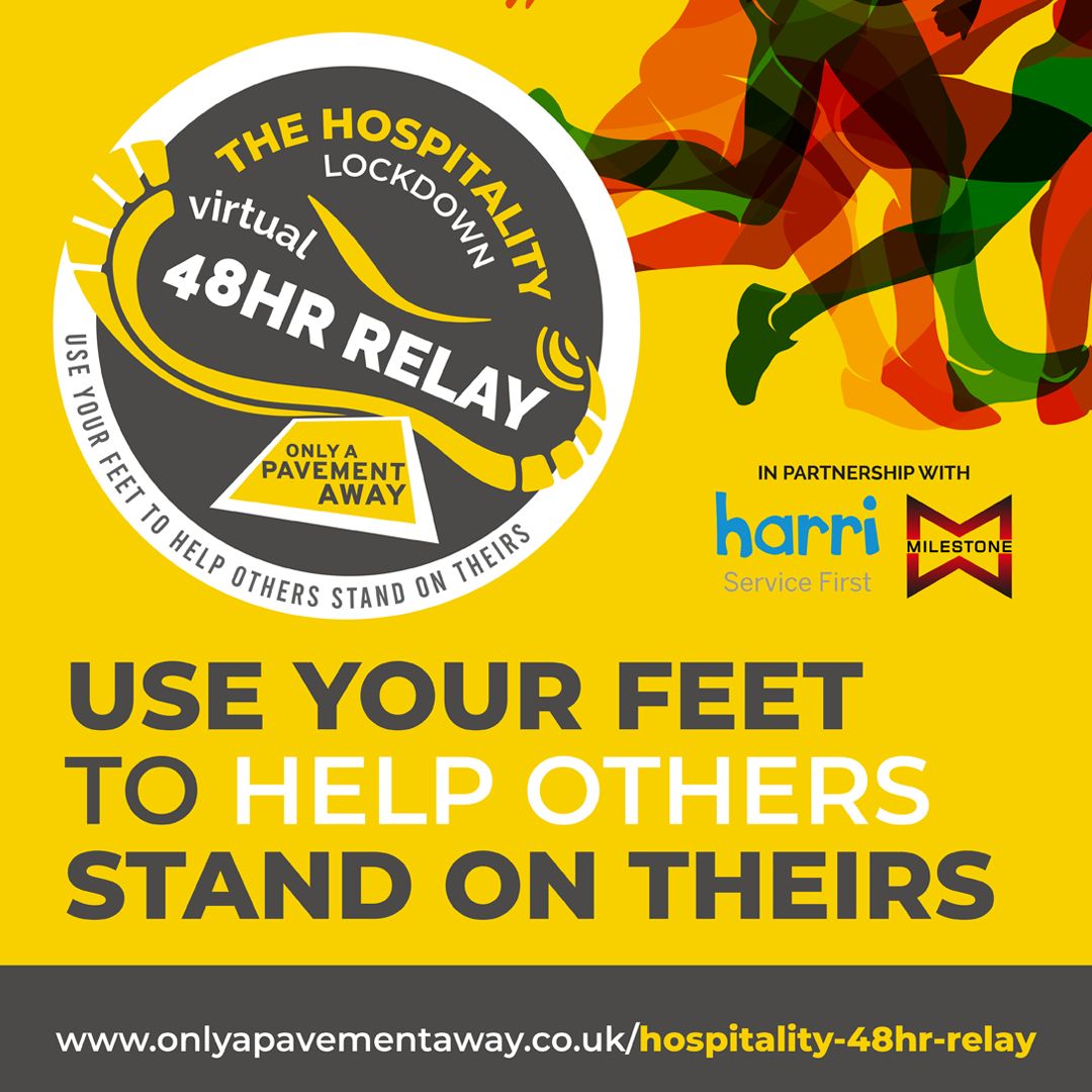 Milestone_Rec's tweet photo. Calling #TEAMHOSPITALITY 📢 

We are excited to launch the Hospitality Virtual Lockdown 48hr Relay in partnership with 
@apavementaway  @uk_harri raising vital funds for #OAPA     

Join Us FRIDAY 2nd April - SUNDAY 4th April 

SIGN UP https://t.co/1hpYby78NK https://t.co/5y7RslOv78