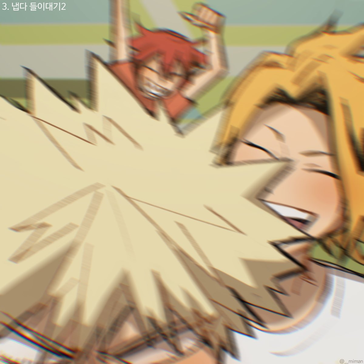 bakugou katsuki multiple boys red hair shirt spiked hair 2boys blonde hair white background  illustration images