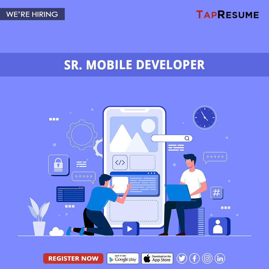 tapResume's tweet image. If you&apos;re a #SeniorMobileDeveloper ready to work from #Kuwait, here is the opportunity. Click the link the apply now.

bit.ly/3suTbsr

#JavaScript #jQuery #HTML5