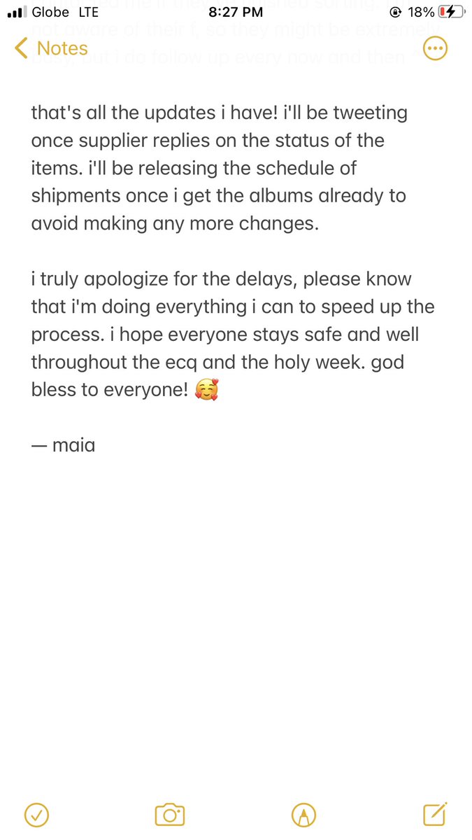 0808cart's tweet photo. [ #cartupd8s ] 

hi hi !! 😭 super sorry for being inactive, i did not mean to leave everyone hanging 💔

please refer below for current updates on pending gos &amp; others!! https://t.co/wpLWpkatZ4