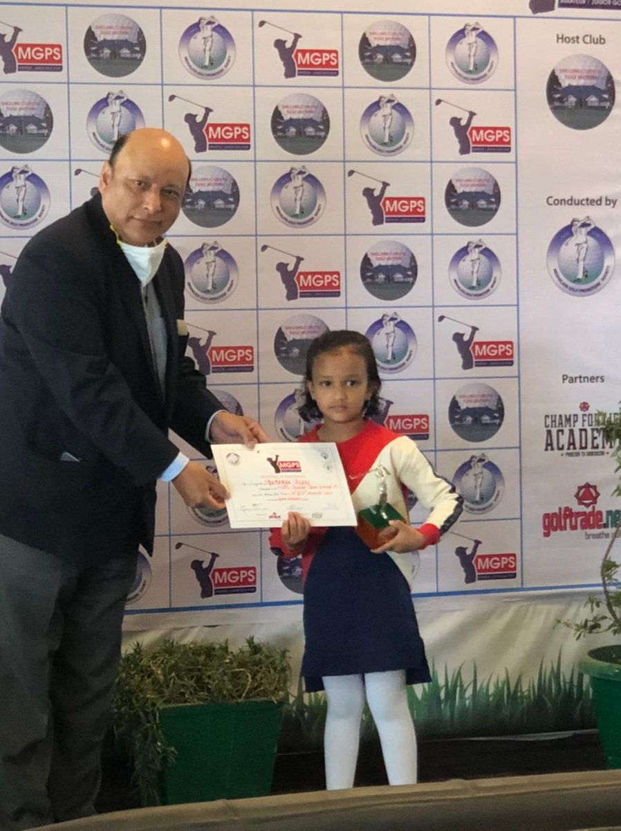 raghav249's tweet photo. Proud moment as my little girl secures the 1st position in the junior category of the MGPS Golf Tournament in Shillong. You are her role model @aditigolf!
#Golf #MGPS #GirlPower #ProudFather https://t.co/UeM9rLO5dV