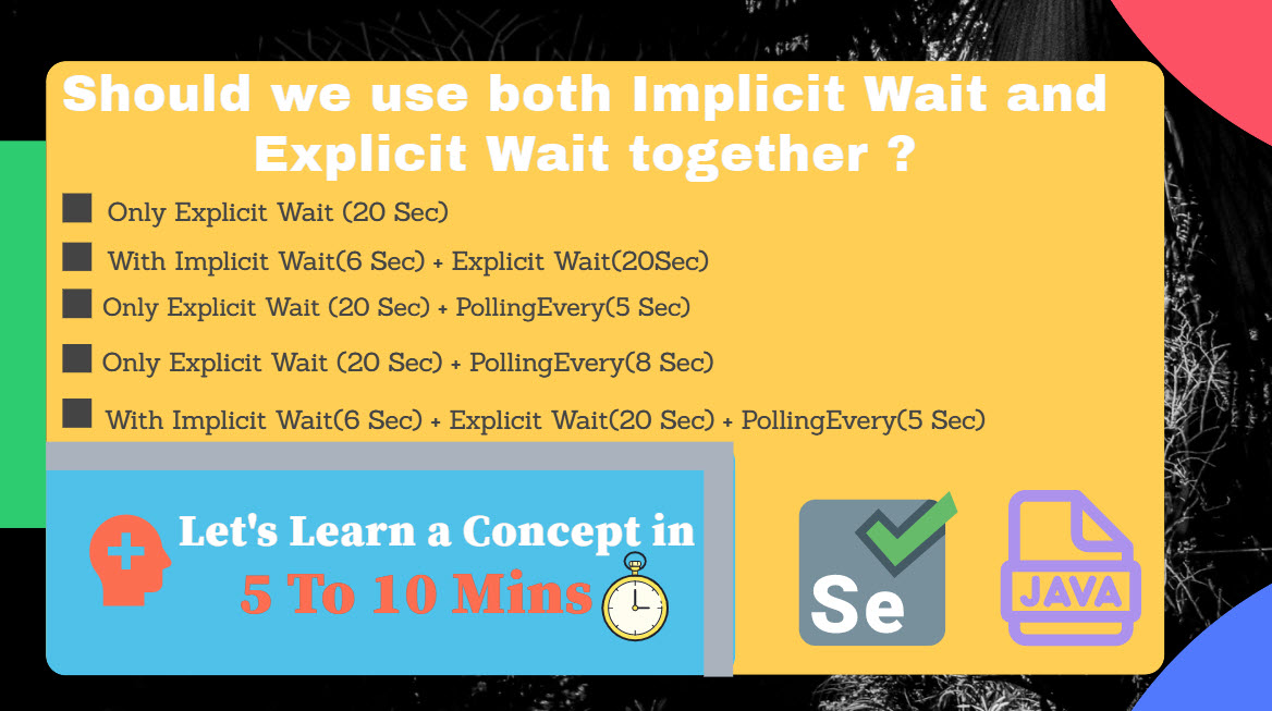 AjAutomation_'s tweet image. Should we use Implicit &amp;amp; Explicit wait together | What happen when we mi... youtu.be/0rQCiZbsP0w via @YouTube 

#learnselenium #interviewpreparation
#keeplearning #keepsharing #selenium 
#seleniumautomation #automationtesting
#testautomation