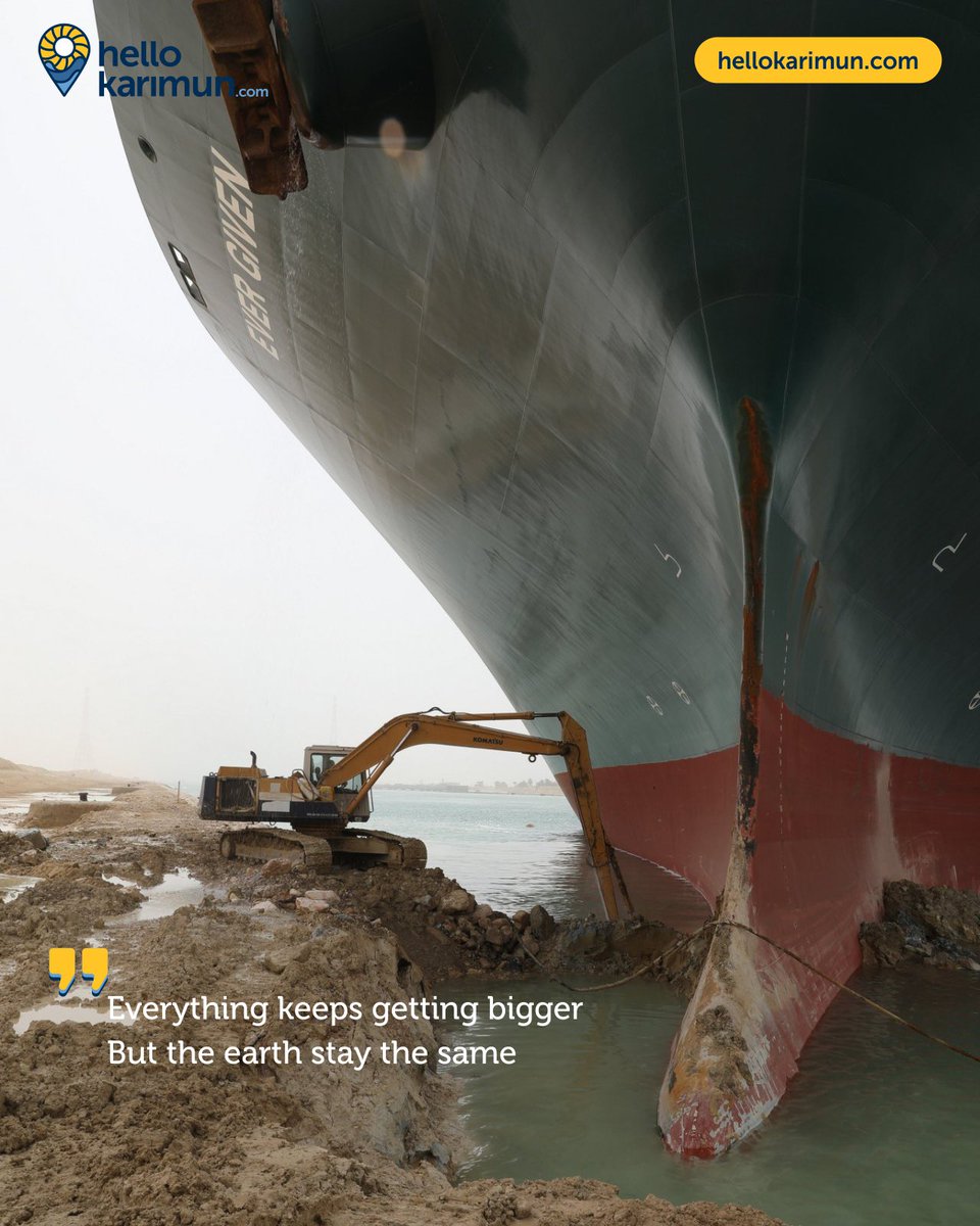 hellokarimun's tweet photo. Tidak ada pelaut hebat yang lahir di lautan yang tenang. Tidak ada pendaki hebat yang lahir di pegunungan yang landai. Jalesveva jayamahe.

#EverGiven
#SuezCanal
#Suez
#TerusanSuez
#Karimunjawa
#HelloKarimun
#SayHellokarimun
#MampirDewandaru https://t.co/sAnlEHzkO8