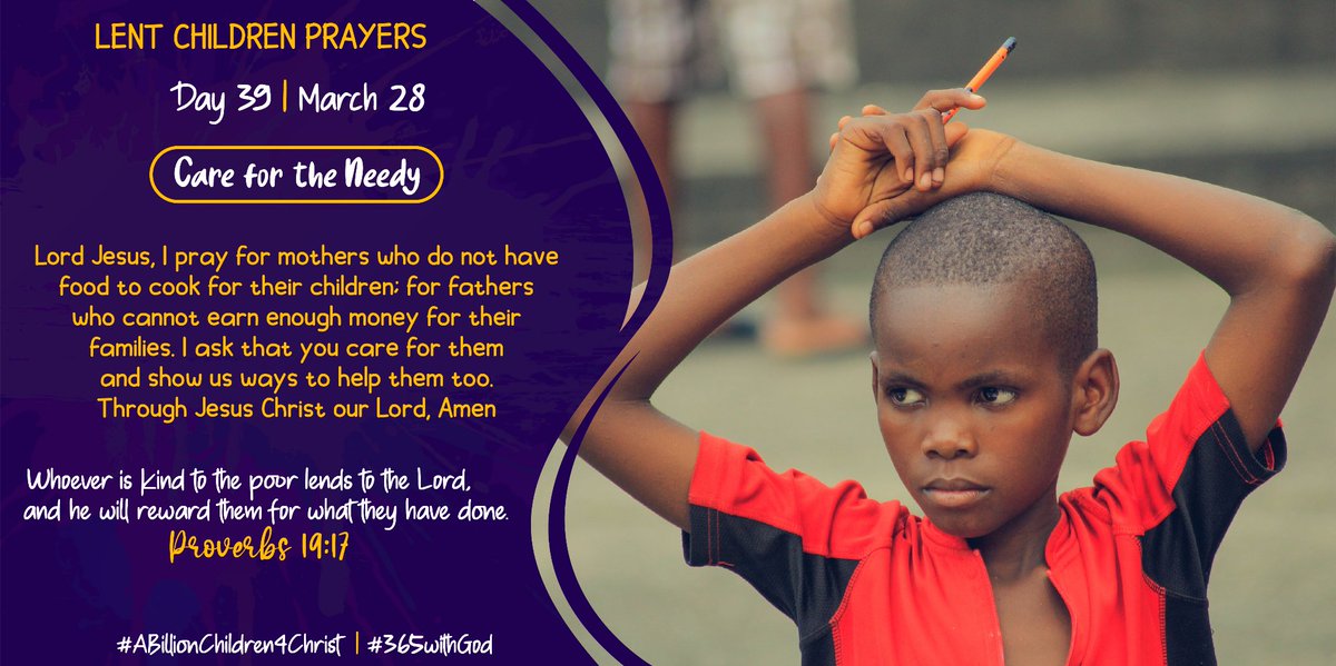 unclepaulsark's tweet photo. Religion that God our Father accepts as pure and faultless is this: to look after orphans and widows in their distress and to keep oneself from being polluted by the world.
#ABillionChildren4Christ #365withGod #KidsStep4Jesus https://t.co/i0V2Cr5gN5