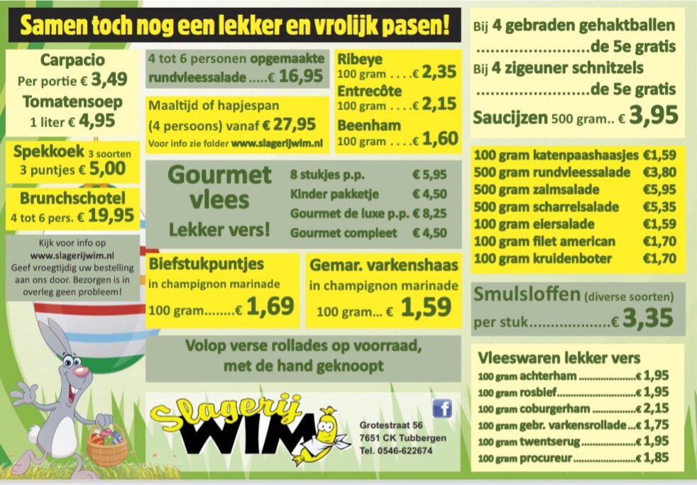 SlagerijWim's tweet photo. Nog meer leuke en lekkere ideeën voor #Pasen zijn te vinden op https://t.co/A8S7qDqjfp #Tubbergen #lekkereten #Twente #gourmet #zondag #zomertijd #lockdown2021 https://t.co/8NU8EGc927