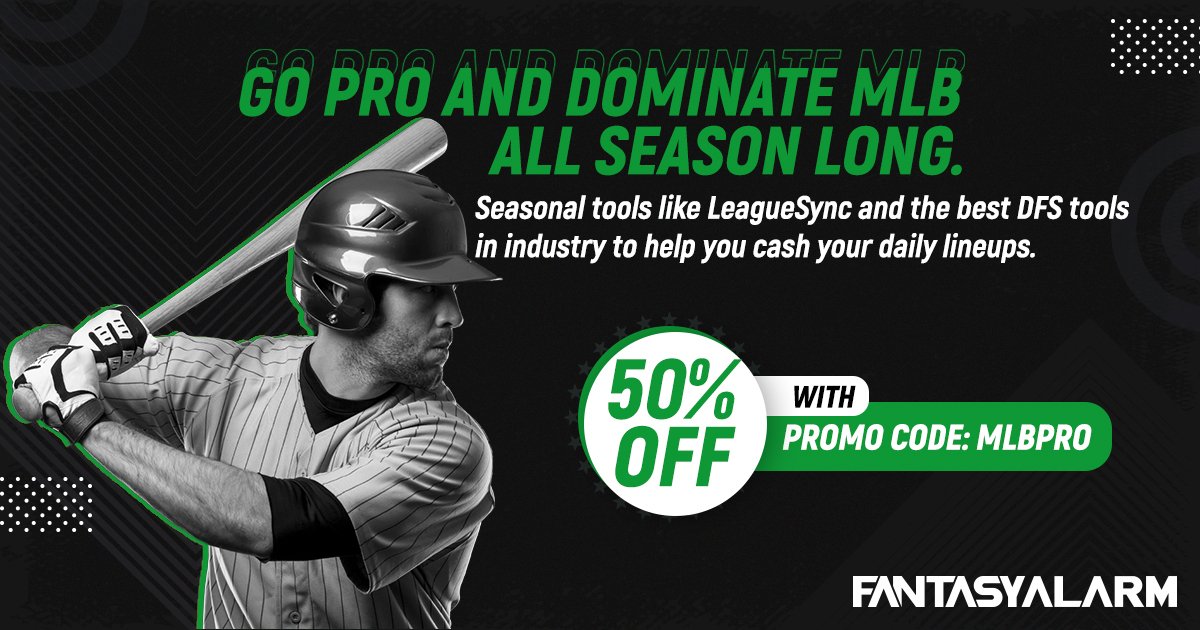 #MLB Season is Just Around the Corner!

Dominate Your #FantasyBaseball Seasonal Leagues &amp; #DFS Contests with the MLB Pro Package

Access to the <a href="/JimBowdenGM/">Jim Bowden⚾️</a> MLB Draft Guide &amp; <a href="/rotobuzzguy/">Howard Bender</a> Cheat Sheet

THIS WEEKEND ONLY Code: MLB50 &amp; Save 50%

fantasyalarm.com/mlbpro