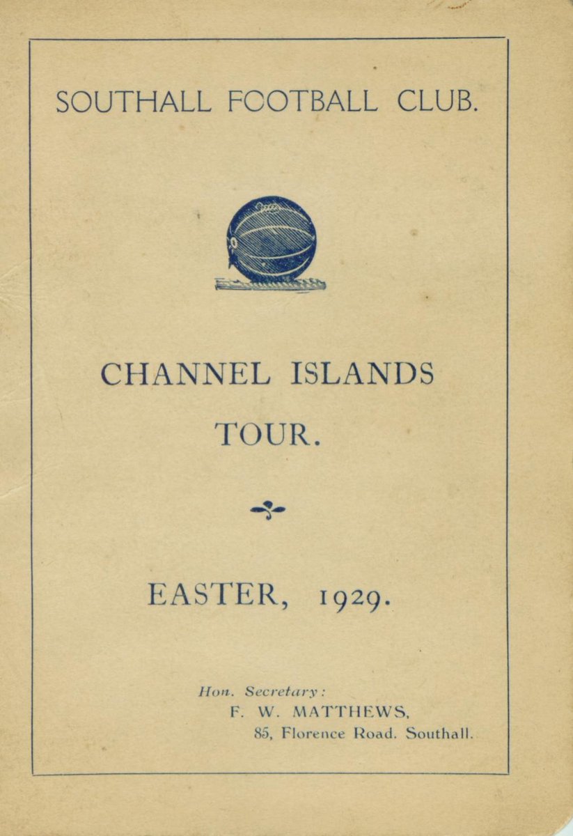 FCSouthall's tweet photo. On this day today in 1929, Southall FC began their Easter Channel Islands Tour 🔴⚪ The team were led by Trainer Mr G. Gubby 🏆

#SFC #SFC150
#SouthallFC
#Southall
#SouthallFCTV

🔴⚪️⚽️ https://t.co/qy5xJVOU9f