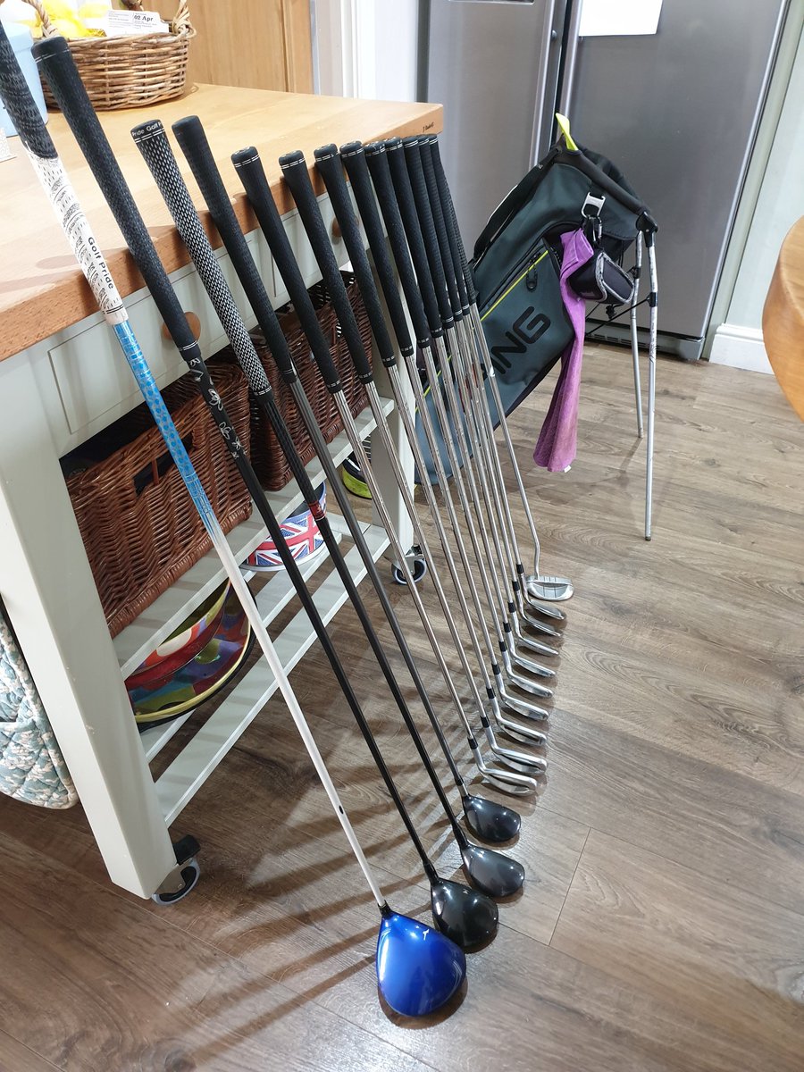 MarkCaister's tweet photo. Have found the clubs and dusted them off. Now where did I leave my golf swing? https://t.co/YpI583iZ3z