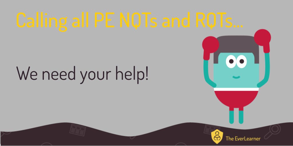 Are you an NQT or an RQT, or have members in your department that are?

We are looking to find out about your experiences since starting your PE teaching career. 

If you could take 5 minutes to fill out this survey, it would be appreciated!
 
hubs.ly/H0J_6pH0
