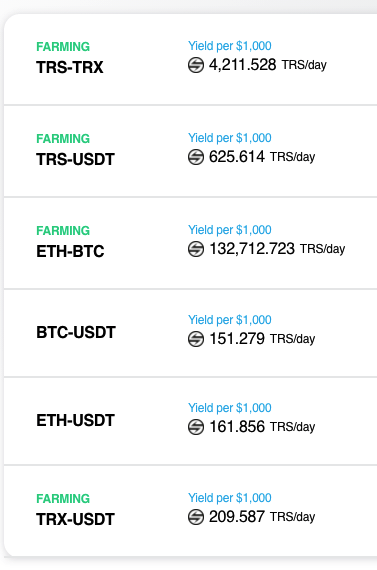 TrueSwapFinance's tweet photo. Website update:

- Pair ETH-BTC enabled
- Fix Liquidity &amp; APR Display

#TRS #TrueSwap #Tron #TRX

$TRS $TRX https://t.co/6u4M9QEEG2
