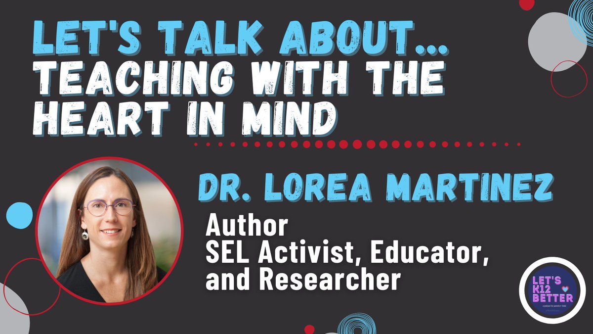 LetsK12Better's tweet photo. Let's talk about the benefits of #SEL in our schools and our homes...
Teaching with the #HEARTinMind with @loreamart
https://t.co/XneNecthkw #LetsK12Better #SELDay #SEL4equity https://t.co/qKp2mx4DFH
