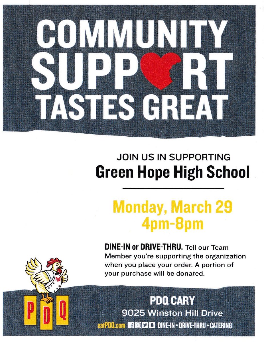 Please join us in supporting ⁦<a href="/GHHSPTSAORG/">GHHS PTSA</a>⁩ tomorrow for dinner!