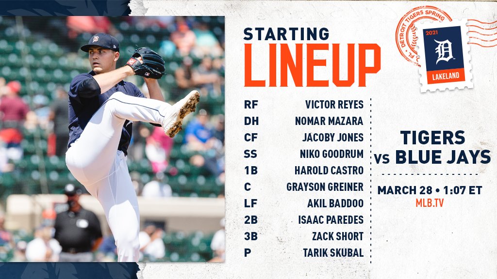 tigers's tweet image. Tarik makes his final start before the season begins!