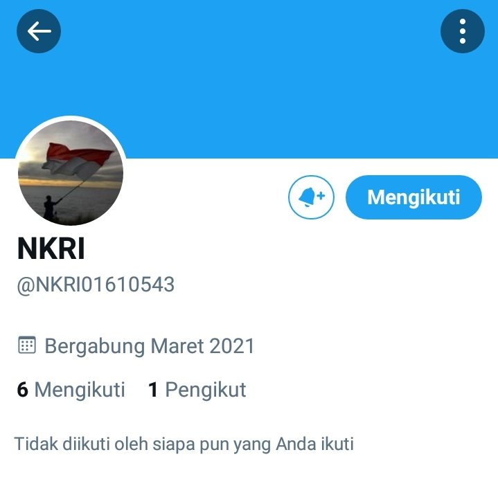 Siapapun anda semoga benar dan asli sebagai akun PRO NKRI .... Saya salah seorang yg pertama menjadi follower anda