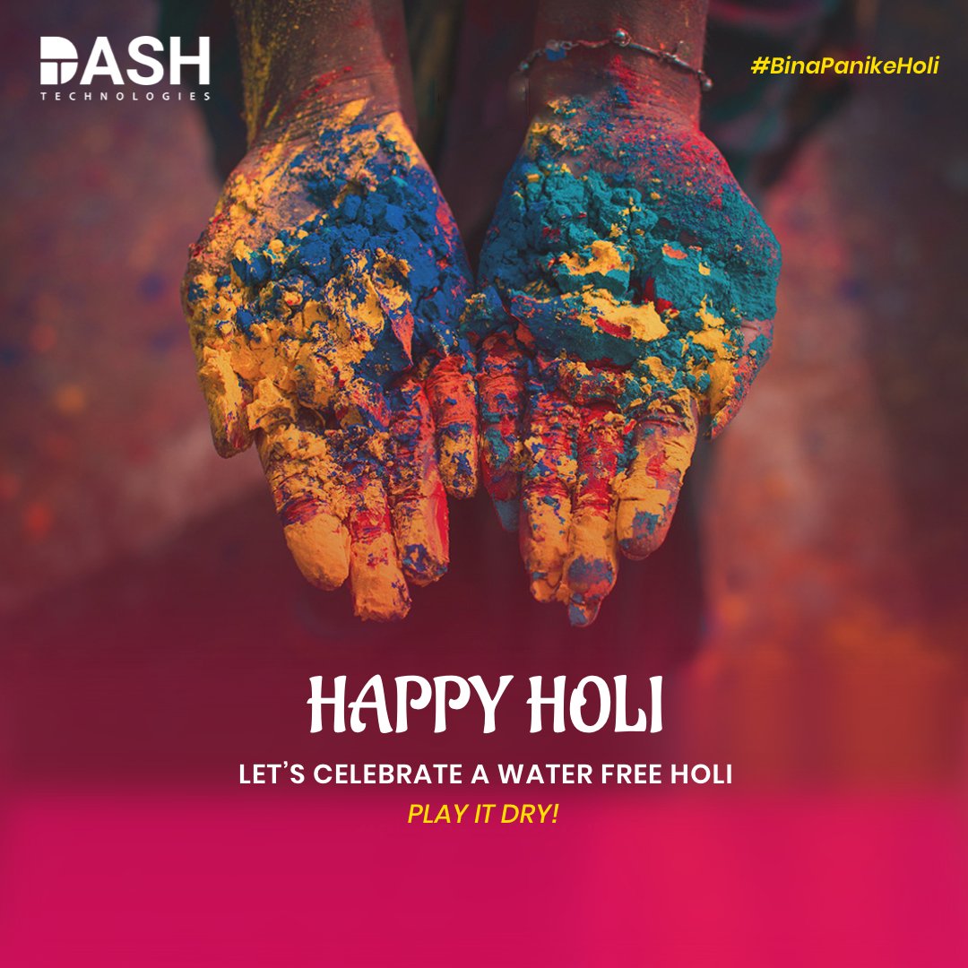 dashtechinc's tweet image. Let the festival of Holi remind us that good will always triumph over evil and that our lives will be brighter than before. 

Dash is wishing you and your loved ones a wonderful and safe Holi.

#DashTech #Holi2021 #HoliCelebration #festivalofcolors #Greetings #Wishes #Festival
