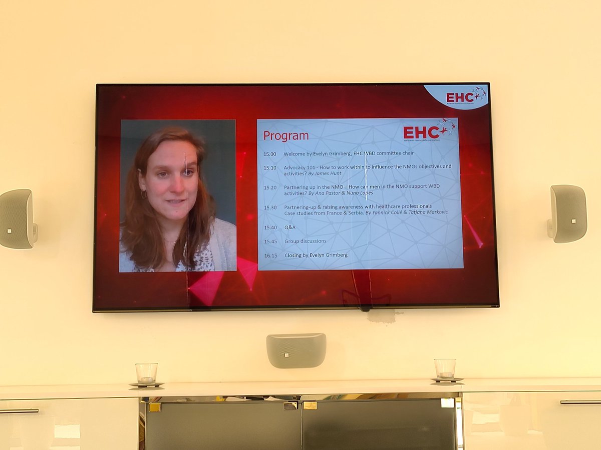 DecNoone's tweet image. Sitting back, watching the @EHC_Haemophilia Women and Bleeding Disorder seminar. Who ever said there is nothing on TV anymore! Tune in for the nxt hour for engaging presentations