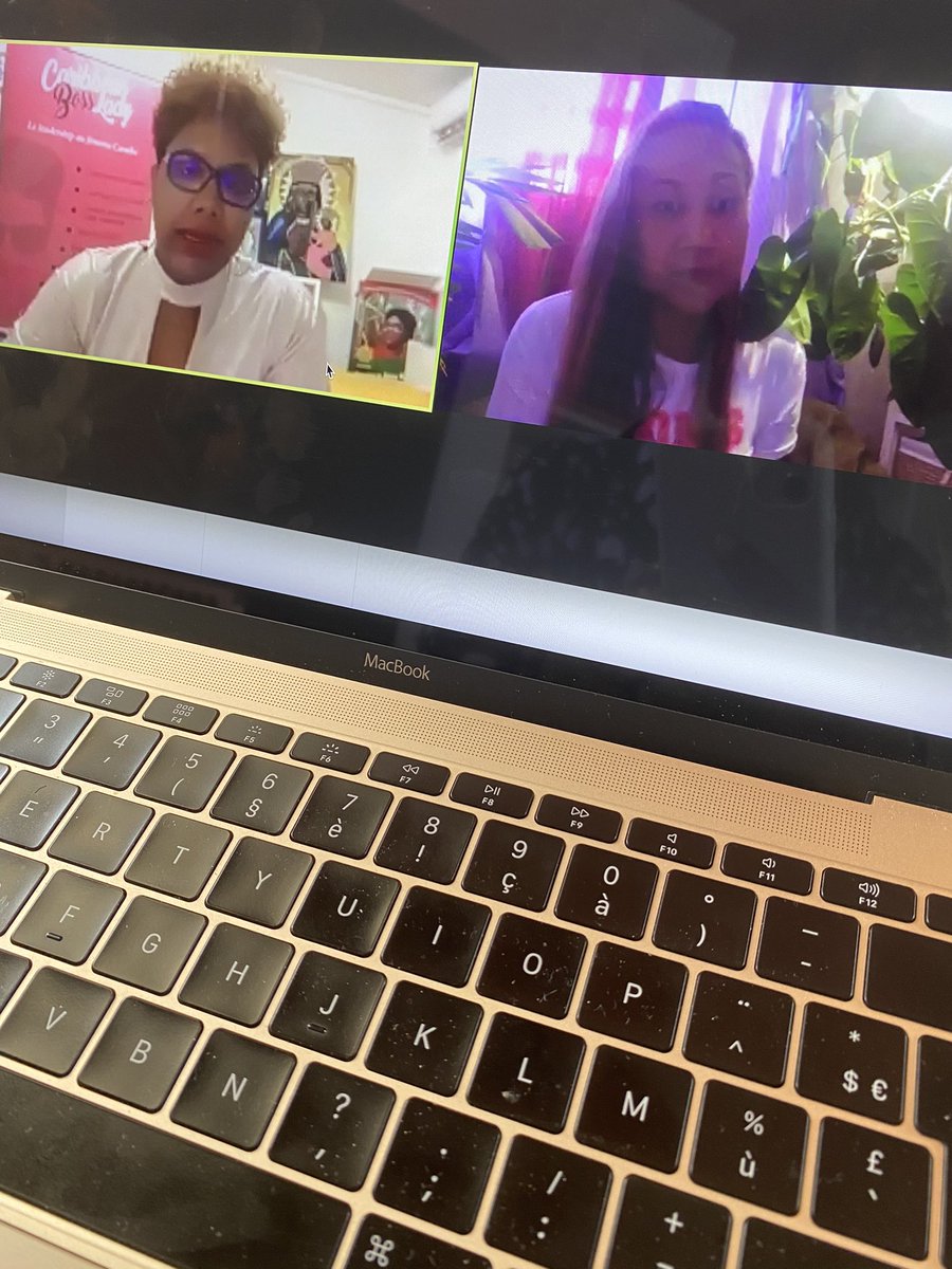 Mycho's tweet photo. En train de regarder le 2e #bossladytalk d’@Axelle971 de @CaribBossLady sur Zoom. Invitée : Mélanie Romain Hodge, consultante en parentalité positive, prévention de la délinquance et également animatrice de l’émission radio « Shift to Positivity » à Saint-Martin. https://t.co/Y3zFccNRWv