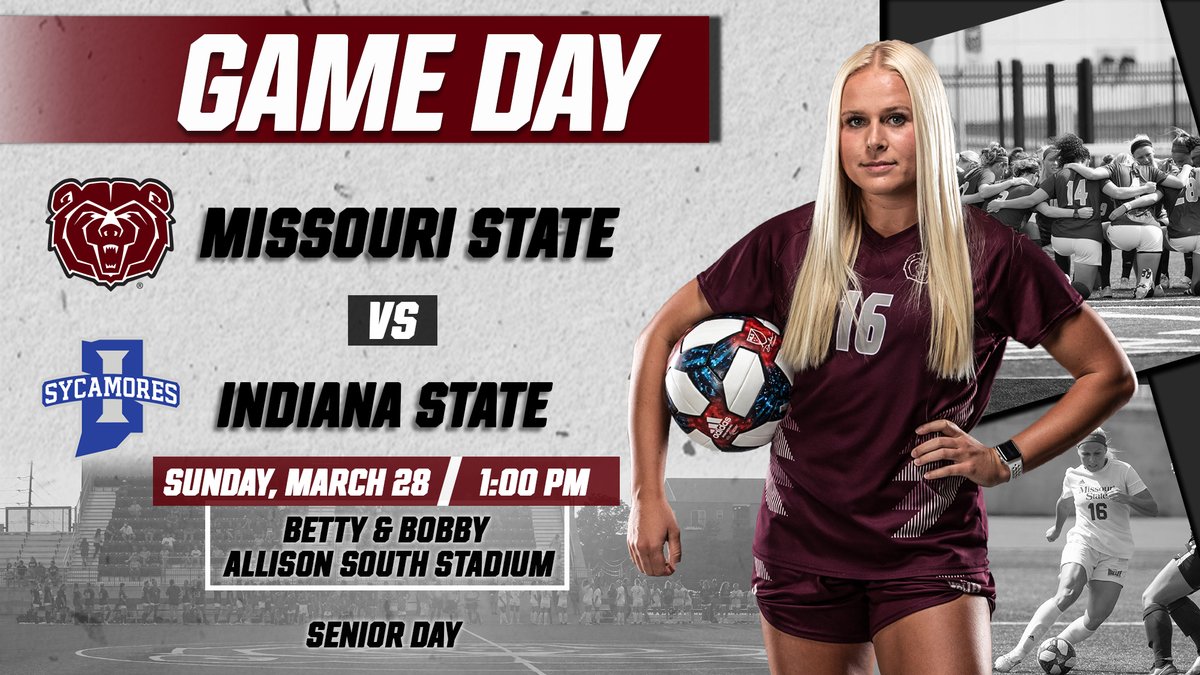 MoStateWSOC's tweet image. SENIOR DAY!

🆚 Indiana State
📍 Allison South Stadium
⏰ 1:00 p.m.
📊 bit.ly/3vJah7K