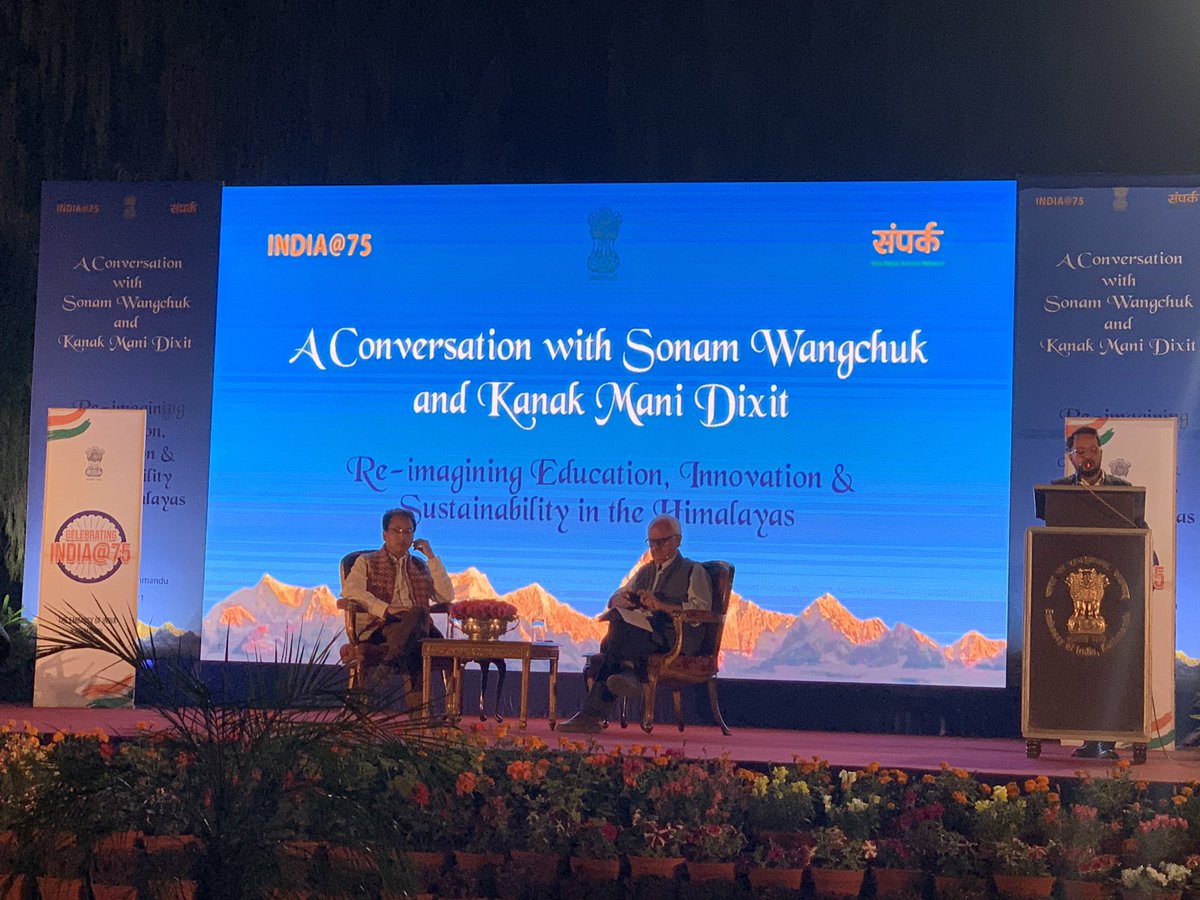 Welcoming Mr. Sonam Wangchuk <a href="/Wangchuk66/">Sonam Wangchuk</a> for Skill Week at a closed event of Embassy Of India. <a href="/IndiaInNepal/">IndiaInNepal</a> 

Excited to share the platform with Mr. Wangchuk for coming two days at Skill Week - 2021