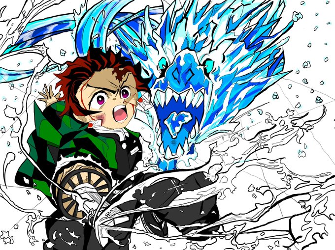 ＹＵＴＯさんがTwitterに投稿した竈門炭治郎(鬼滅の刃)のイラスト。