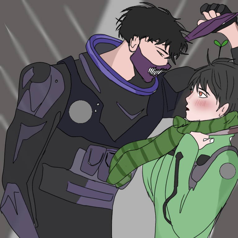 Y0000hhhhhhhhh's tweet photo. Never thought I would ever draw them together like this✨🥺❤️ @Corpse_Husband @Sykkuno #CORPSEKKUNO https://t.co/KcA7sT568h