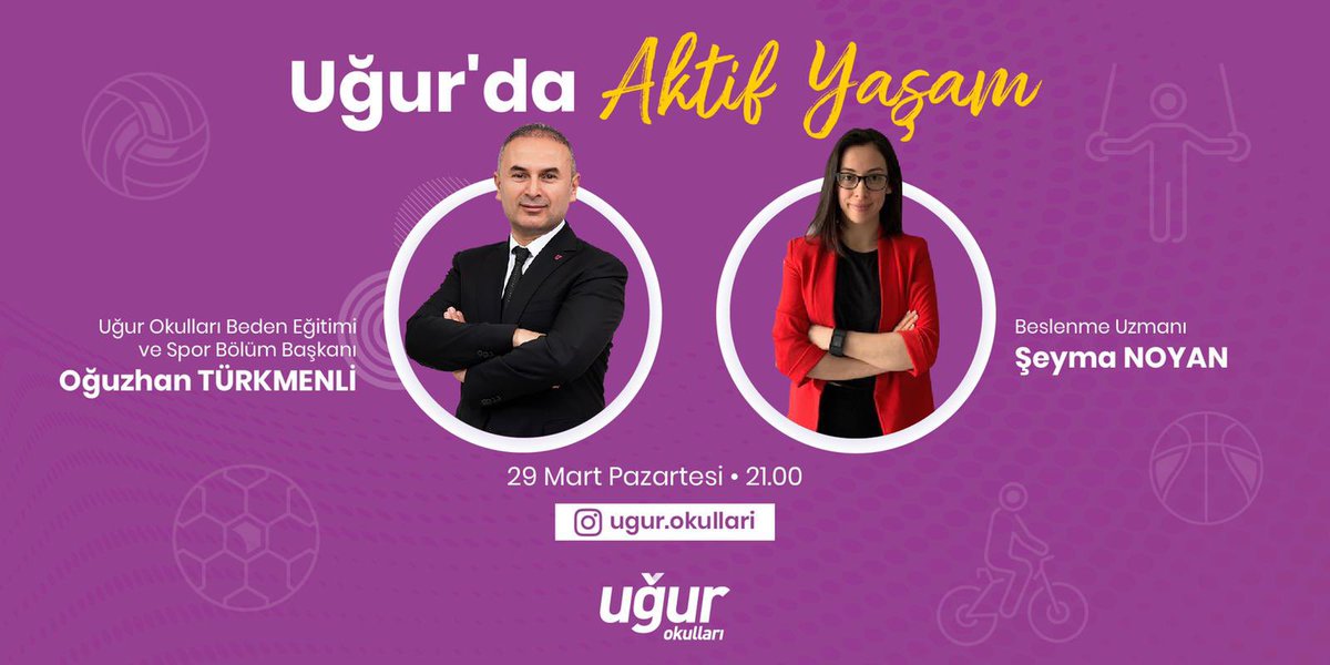 Uğur Okulları Beden Eğitimi ve Spor Bölüm Başkanı Oğuzhan Türkmenli, Beslenme Uzmanı Şeyma Noyan ile canlı yayında buluşuyor! 🤩

Dengeli ve düzenli beslenme, beslenmenin zihinsel gelişime katkısı ve çok daha fazlasını konuşacağımız bu yayını kaçırmayın! 🍒

#UğurdaAktifYaşam