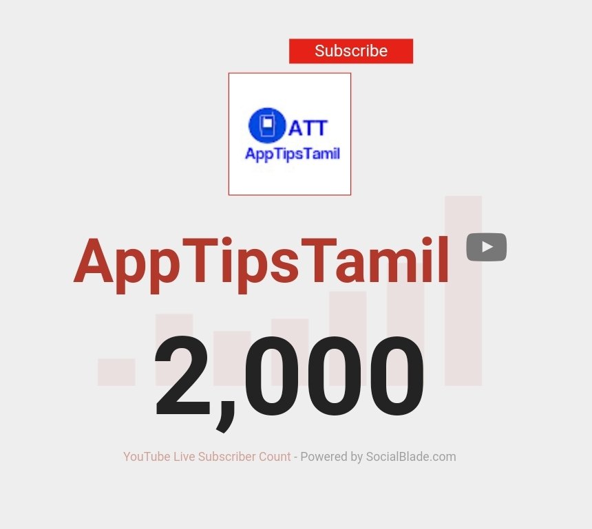 AppTipsTamil's tweet photo. இன்று நமது #AppTipsTamil யூடியூப் சேனலில் 2000 நண்பர்கள் இணைந்துள்ளனர்.😍 Subscribe செய்த அனைவருக்கும் நன்றி. @YTCreatorsIndia @YouTubeIndia #2000Friends #2000நண்பர்கள் #ATT #Youtube #YouTubeIndia https://t.co/HVVqY9vAfk