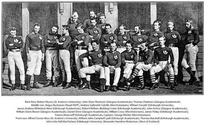 GlasgowAccies's tweet photo. 150 years ago:
@Scotlandteam 1871 for the first international at Raeburn Place, which includes 5 Glasgow Accies https://t.co/h235wUcBpr