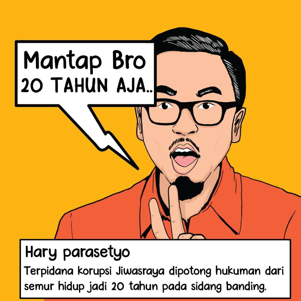 Pemotongan vonis yang dilakukan pengadilan tinggi kepada Koruptor Jiwasraya menimbulkan banyak kecurigaan, mengingat ia merugikan negara hingga 16 Triliun.
Pengawas Komisi Yudisial dan Badan Pengawas MA harus selidiki, jangan sampai ada faktor non-yuridis yang mempengaruhi.